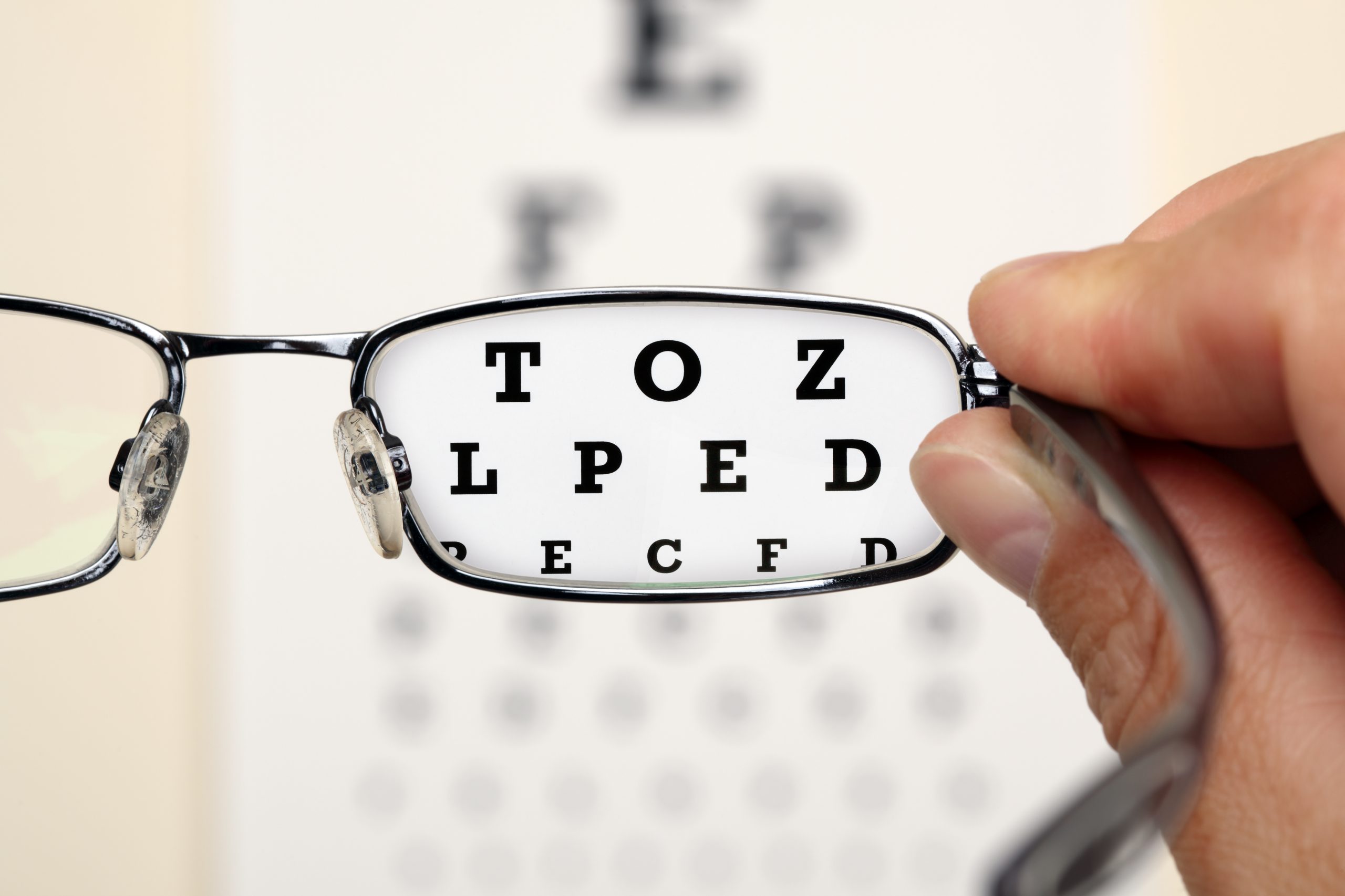 Glasses correcting eye chart blurriness full size